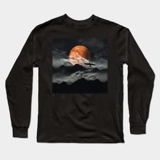 Mars above Mountains Long Sleeve T-Shirt